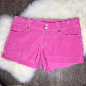 Lilly Pulitzer Womens Hibiscus Pink Terry Shorts